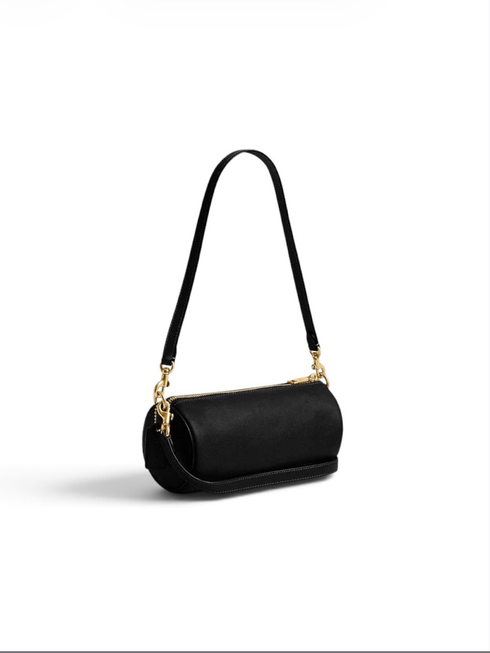 Coach Black Pebbled Leather Shoulder Bag with Gold Hardware - Picture 6 of 9